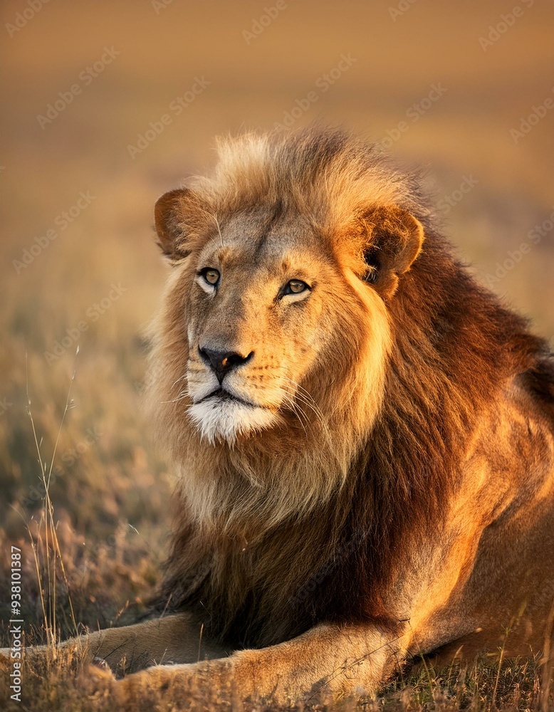 Obraz premium Lion in the Wild - Safari in Africa