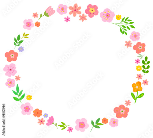 frame of flowers