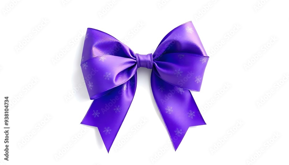 A purple gift ribbon isolated on a white background A purple gift ribbon isolated on a white background