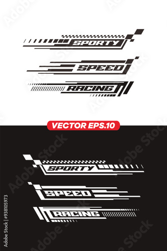 racing stripe vector set, race car vector EPS 10