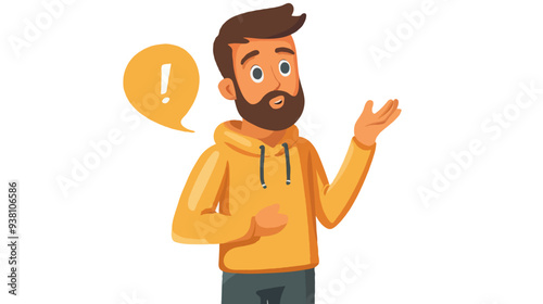 Explaining a lesson illustration isolated on white background