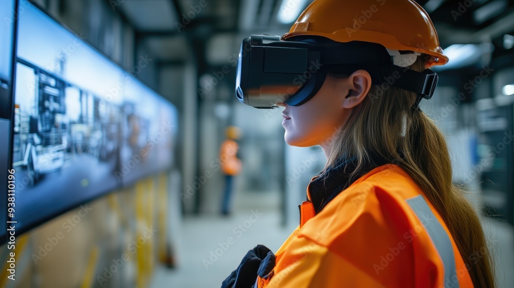 High-Tech VR Safety Training, Engineers Engaged in Realistic Construction Scenarios