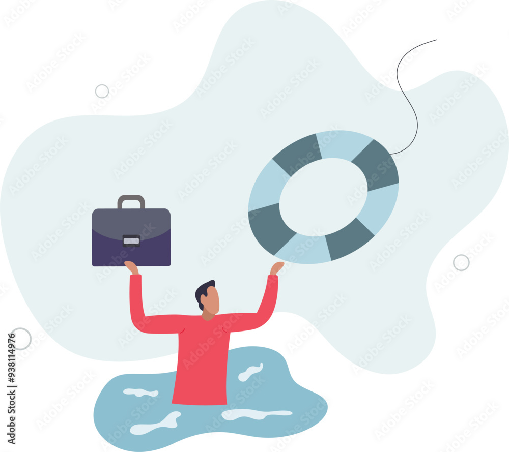 Help in crisis, life saver, rescue or business support, safe and security aid to solve problem, emergency lifebuoy concept.flat design with people. Help in crisis, life saver, rescue or business support, safe and security aid to solve problem, emergency lifebuoy concept.flat design with people.