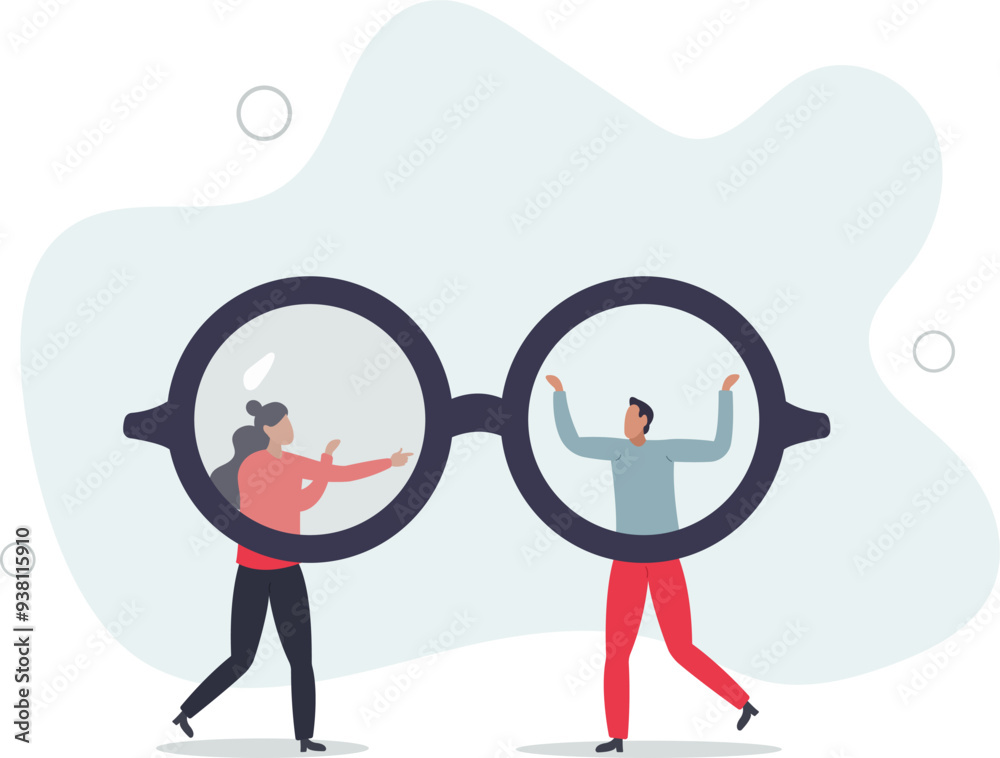Gender bias, sexism inequality in workplace and social, prejudice, stereotyping, or discrimination against women concept.flat design with people.