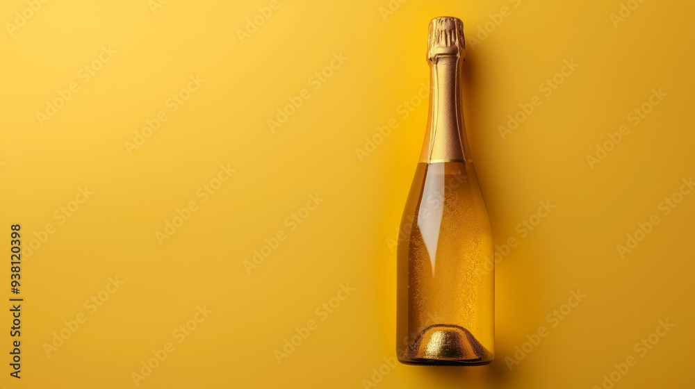 Studio product photo of champagne bottle on simple background Studio product photo of champagne bottle on simple background