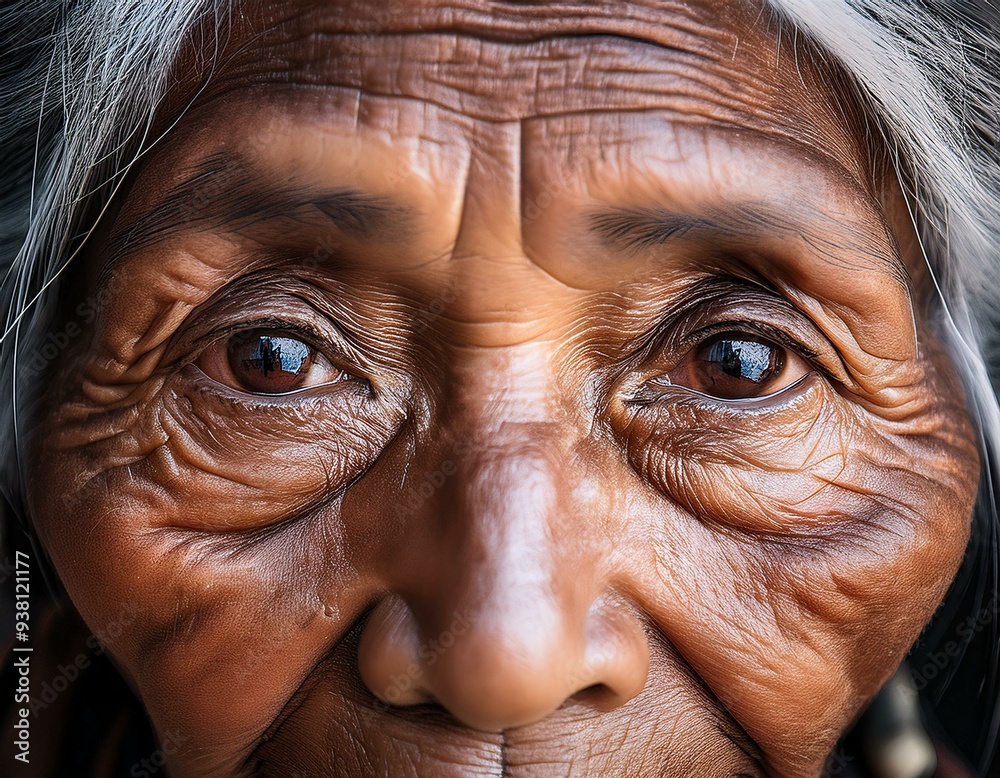 A Gaze Through Time A close-up of an elderly woman's eyes, etched with the wisdom and experiences of a life well-lived, evokes a sense of reflection and contemplation. A Gaze Through Time A close-up of an elderly woman's eyes, etched with the wisdom and experiences of a life well-lived, evokes a sense of reflection and contemplation.