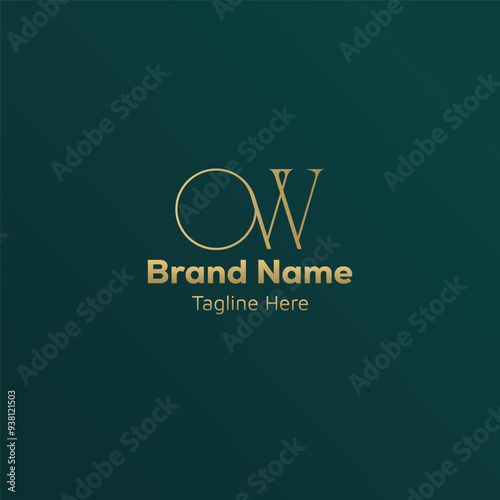 Initial based creative ow logo