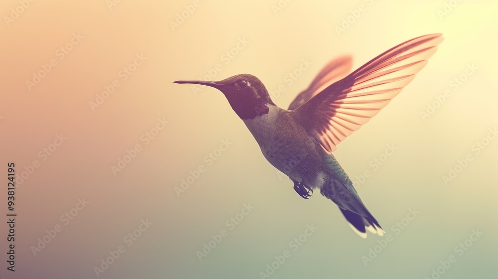 hummingbird flying in the sky hummingbird flying in the sky