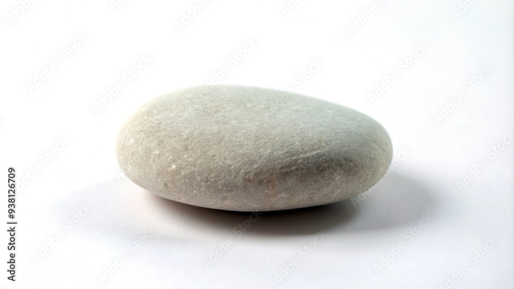 A small, smooth, gray pebble sits alone on a crisp, white background, its subtle texture and gentle curves evoking a sense of simplicity and serenity. A small, smooth, gray pebble sits alone on a crisp, white background, its subtle texture and gentle curves evoking a sense of simplicity and serenity.