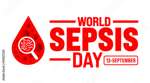 World Sepsis day background or banner design template. Holiday concept. Template for background, banner, card, poster, placard, design template with unique shapes with standard color.