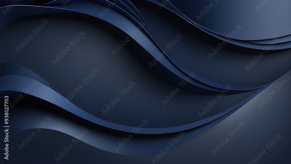Abstract 3d darker blue rendering of a modern curve background. Minimalistic design for poster, cover, branding, banner, Abstract 3d darker blue rendering of a modern curve background. Minimalistic design for poster, cover, branding, banner,