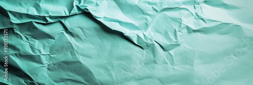 Wallpaper Mural Crumpled teal paper texture captures intricate folds and shadows in soft lighting Torontodigital.ca