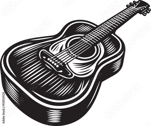 Guitar vector illustration silhouette 