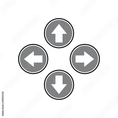 Arrow navigation icon. Arrow sign. Direction symbol. Flat design style pictogram isolated on white. Editable resources graphic element design. Application and technology UI themes Free Download Arrow navigation icon. Arrow sign. Direction symbol. Flat design style pictogram isolated on white. Editable resources graphic element design. Application and technology UI themes - GFXLoad