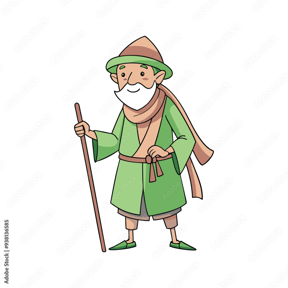 A saint man vector illustration A saint man vector illustration