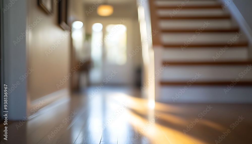 Blurred Entryway with Natural Light and Welcoming Ambiance Blurred Entryway with Natural Light and Welcoming Ambiance
