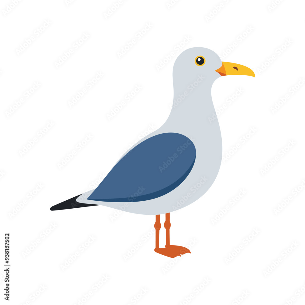 Obraz premium Seagull-vector illustration.