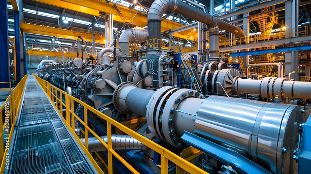 The synchronization of multiple turbines in a natural gas power plant The synchronization of multiple turbines in a natural gas power plant
