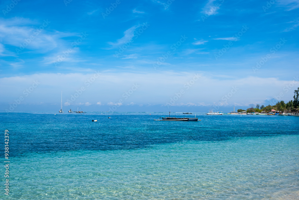 Azue blue sea, Gili Air island, Lombok, Indonesia, Asia Azue blue sea, Gili Air island, Lombok, Indonesia, Asia