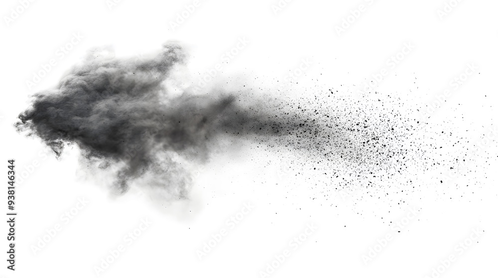 Dust Cloud: A swirling dust cloud, with fine particles suspended mid-air, creating a subtle texture on a white background.
Dust Cloud: A swirling dust cloud, with fine particles suspended mid-air, creating a subtle texture on a white background.