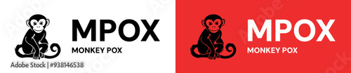 MPOX Monkey pox pandemic banner. Monkeypox virus cells outbreak wide medical banner. Infectious disease caused by the monkey pox virus. Viral zoonotic disease, dangerous infection.