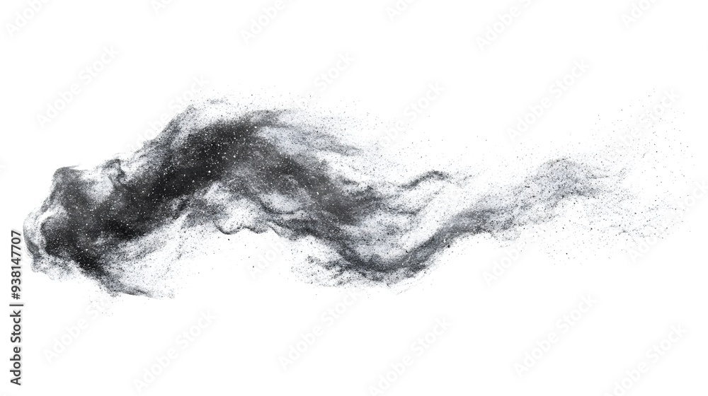 Dust Cloud: A swirling dust cloud, with fine particles suspended mid-air, creating a subtle texture on a white background.
Dust Cloud: A swirling dust cloud, with fine particles suspended mid-air, creating a subtle texture on a white background.