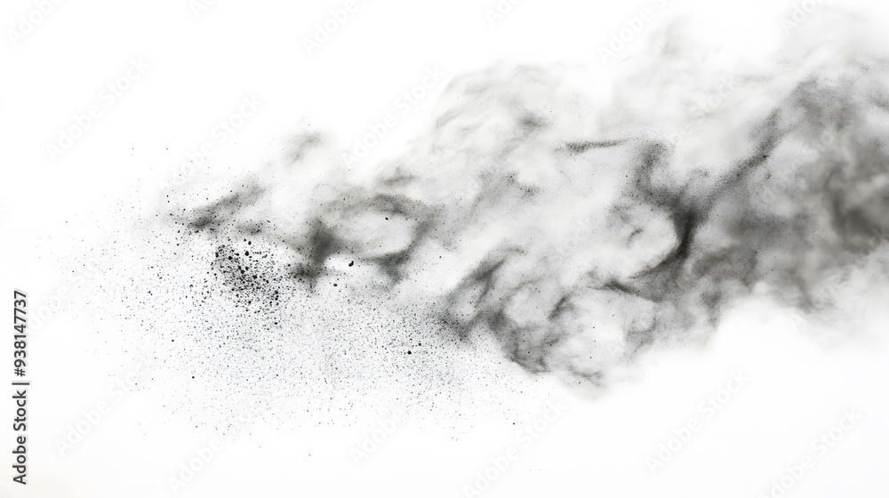 Dust Cloud: A swirling dust cloud, with fine particles suspended mid-air, creating a subtle texture on a white background.
Dust Cloud: A swirling dust cloud, with fine particles suspended mid-air, creating a subtle texture on a white background.