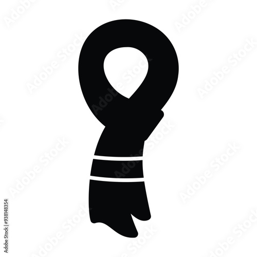 Neck cloth, neckwear, winter muffler icon
