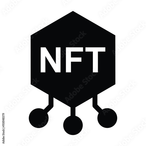 Nft, non fungible, fungible token icon