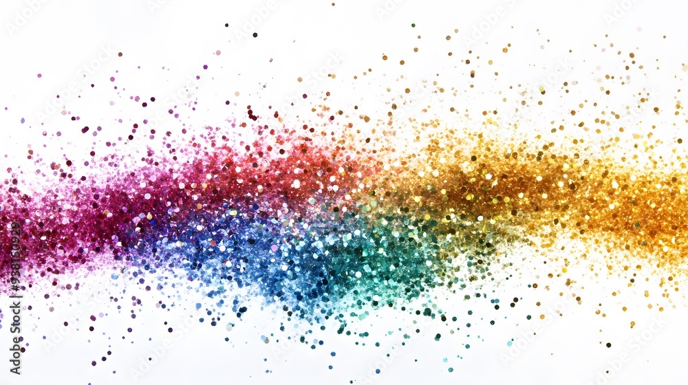 Glitter Explosion: A burst of glitter particles in various colors, shimmering as they spread out against a white background.
Glitter Explosion: A burst of glitter particles in various colors, shimmering as they spread out against a white background.