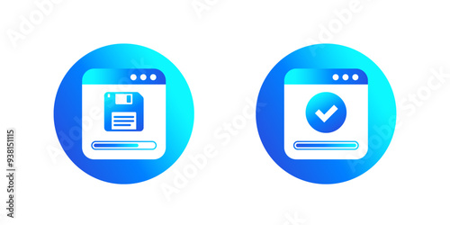 backup or copy files icons with a floppy disk