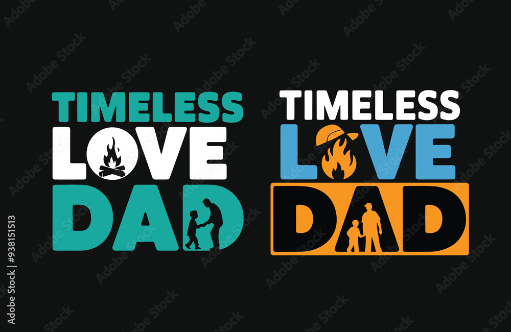Obraz premium Timeless love dad, Dad is my rock typography t-shirt design
