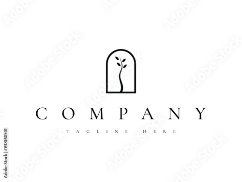 nature window door logo design