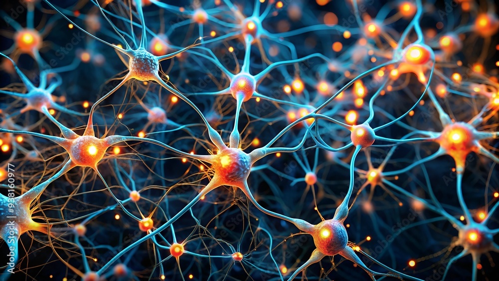 Neural Network Interconnectivity: A mesmerizing abstract illustration of a neural network, featuring intricate connections and glowing nodes, representing the complex and interconnected nature of the Neural Network Interconnectivity: A mesmerizing abstract illustration of a neural network, featuring intricate connections and glowing nodes, representing the complex and interconnected nature of the