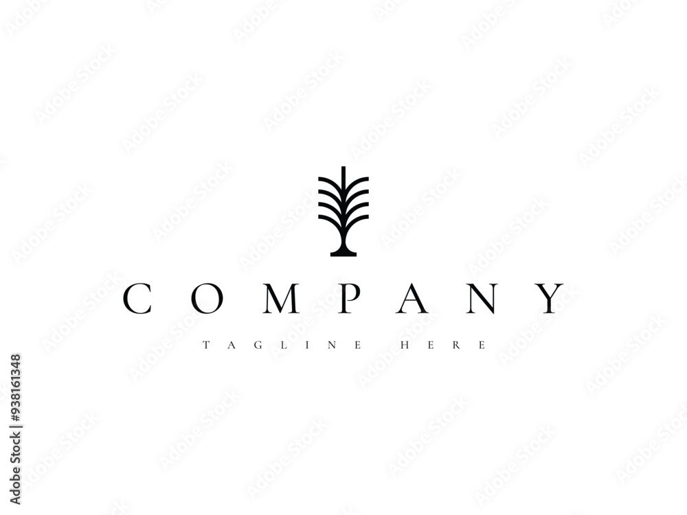 abstract minimal tree square logo design abstract minimal tree square logo design