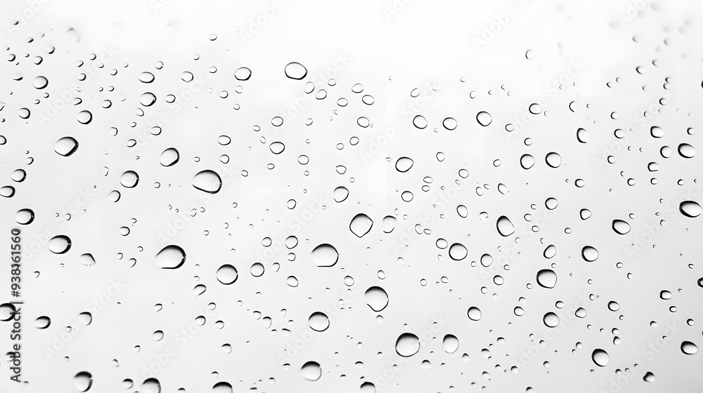 Rain Drops on Glass: Raindrops beading on a transparent surface, creating a refractive effect against a white background.
Rain Drops on Glass: Raindrops beading on a transparent surface, creating a refractive effect against a white background.