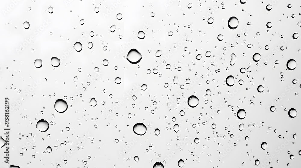 Rain Drops on Glass: Raindrops beading on a transparent surface, creating a refractive effect against a white background.
Rain Drops on Glass: Raindrops beading on a transparent surface, creating a refractive effect against a white background.