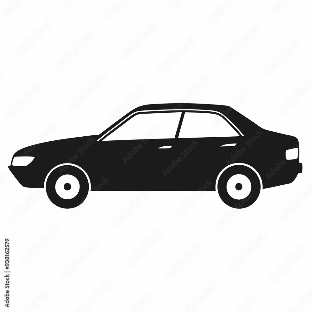 Fototapeta premium Car Black silhouette