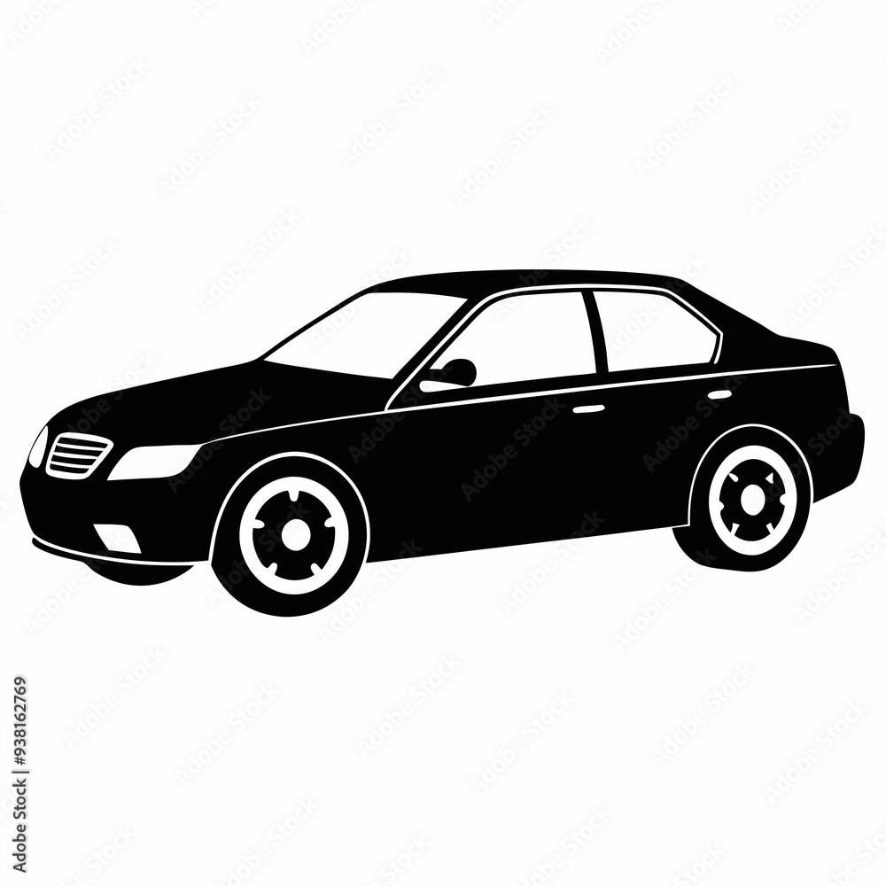 Obraz premium Car Black silhouette
