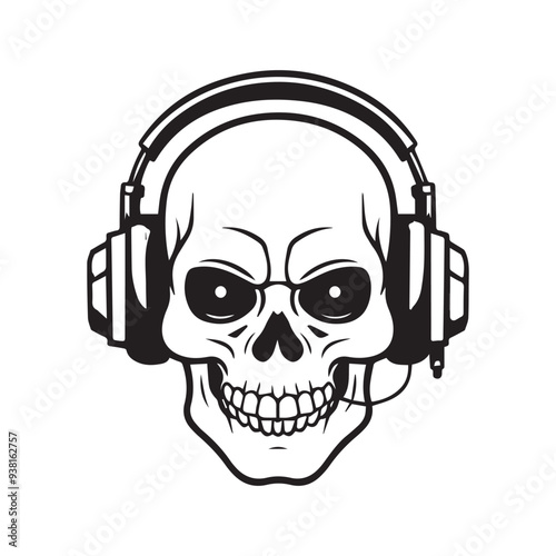 Vintage style skull illustration