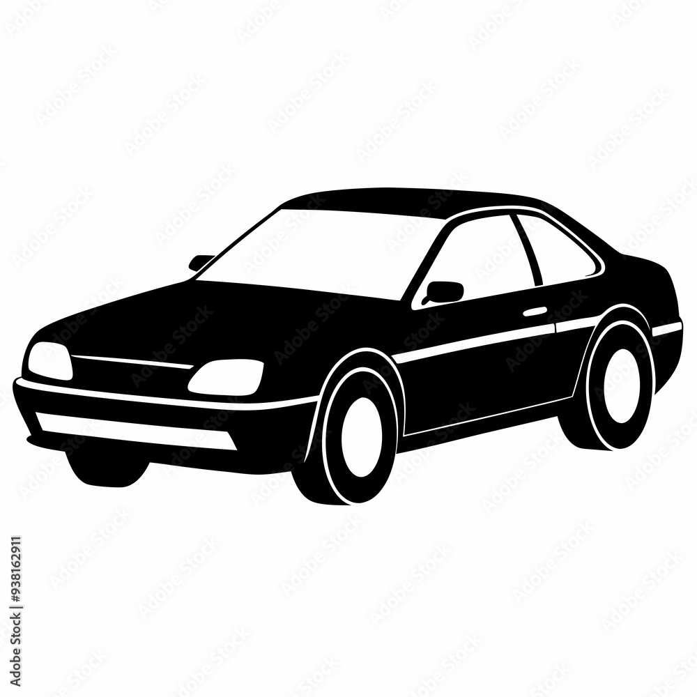 Obraz premium Car Black silhouette