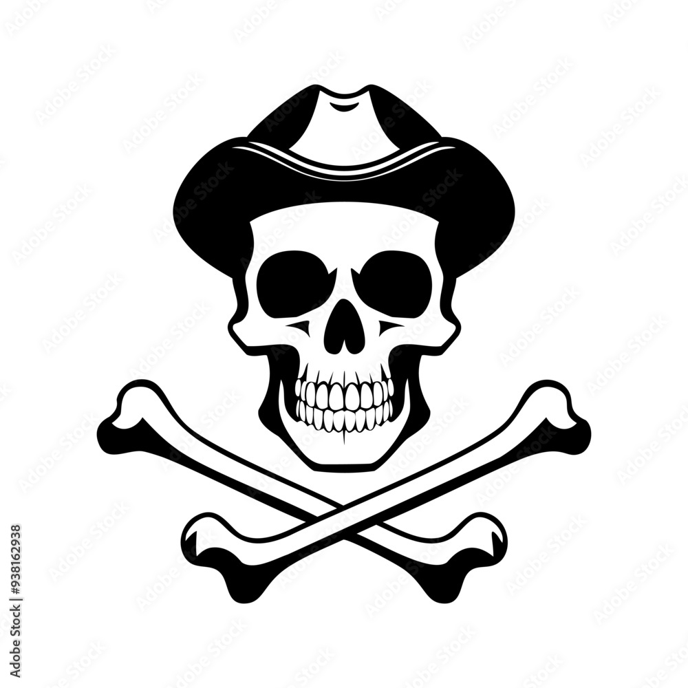Skull and crossbones tattoo vector illustration Skull and crossbones tattoo vector illustration