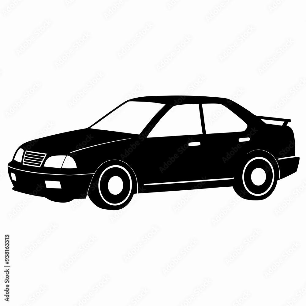 Obraz premium Car Black silhouette