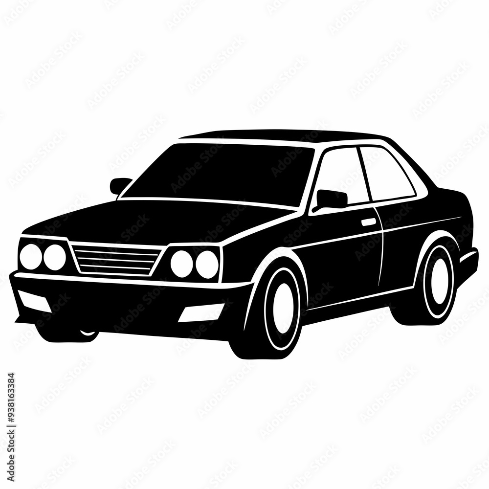 Fototapeta premium Car Black silhouette