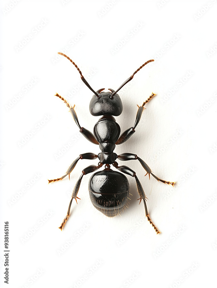 black ant isolated on white black ant isolated on white