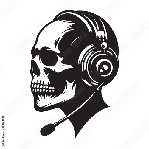 Vintage style skull illustration