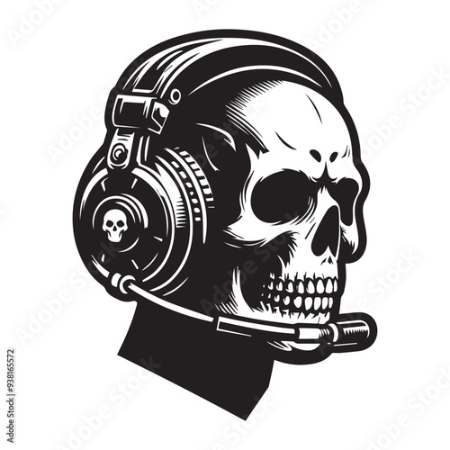 Vintage style skull illustration