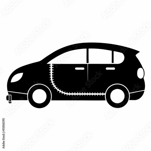 Zip Car Black silhouette photo