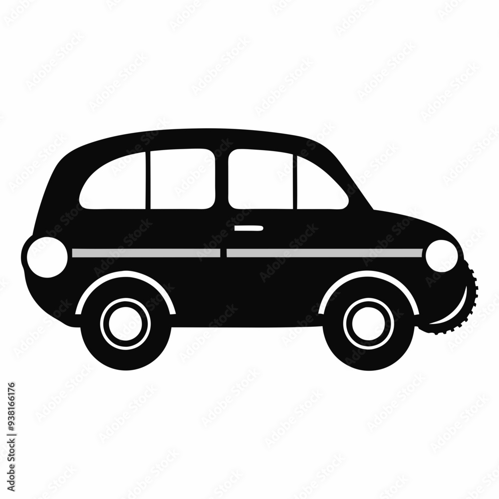 Zip Car Black silhouette Zip Car Black silhouette