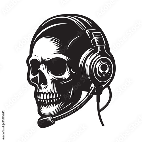 Vintage style skull illustration